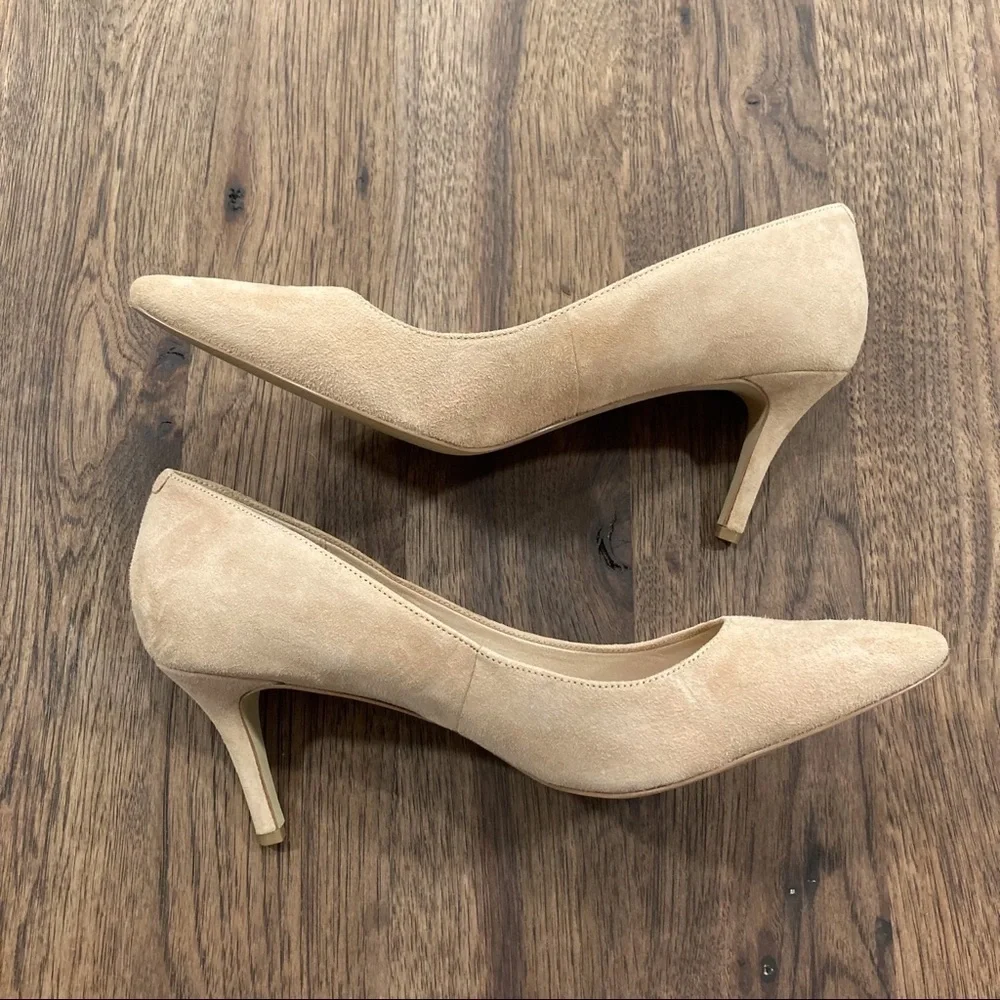 Gap sz 11 tan suede pointy toe pumps heels